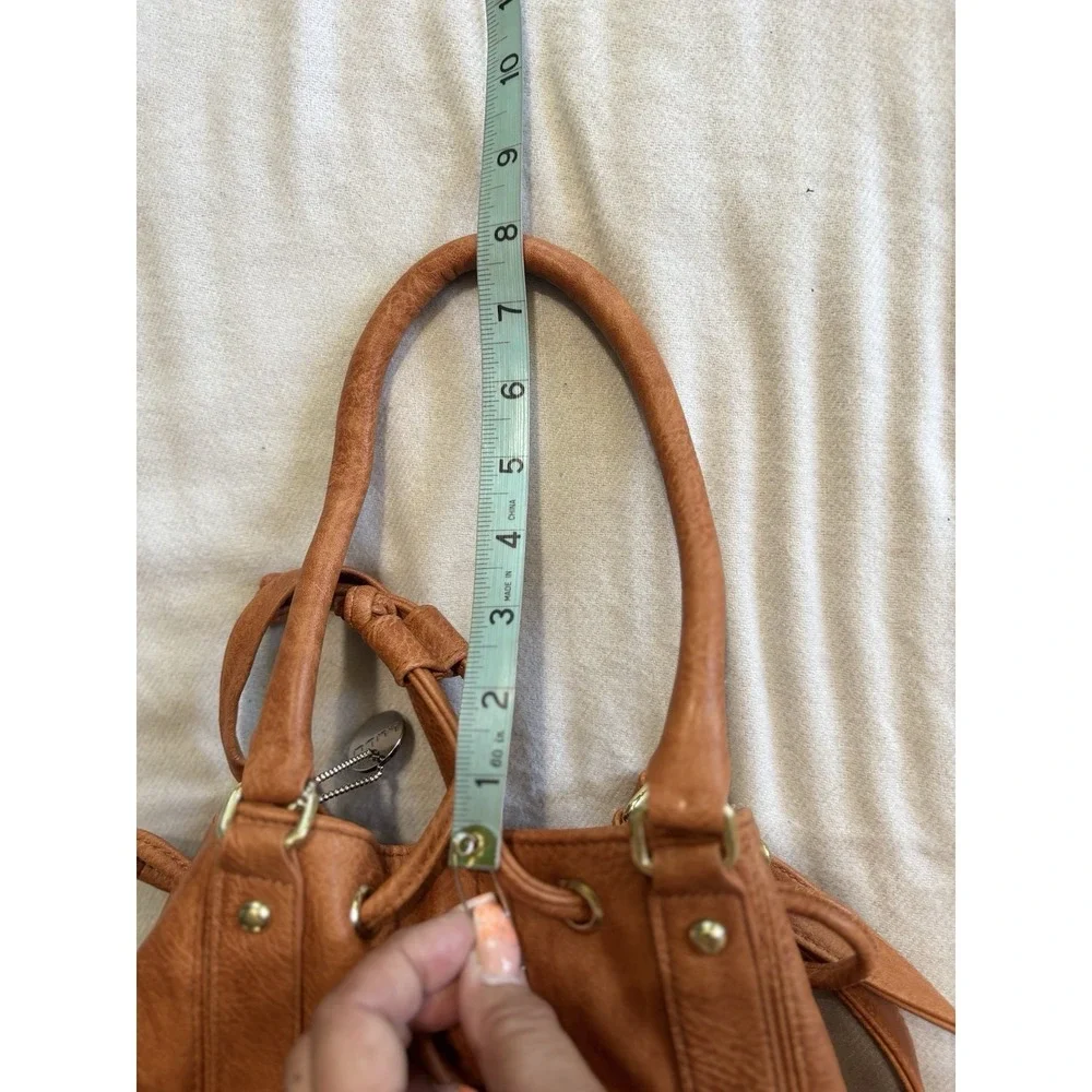 LuLu‎ Bucket Bag Orange Logo Double Handle Adj Strap Pockets